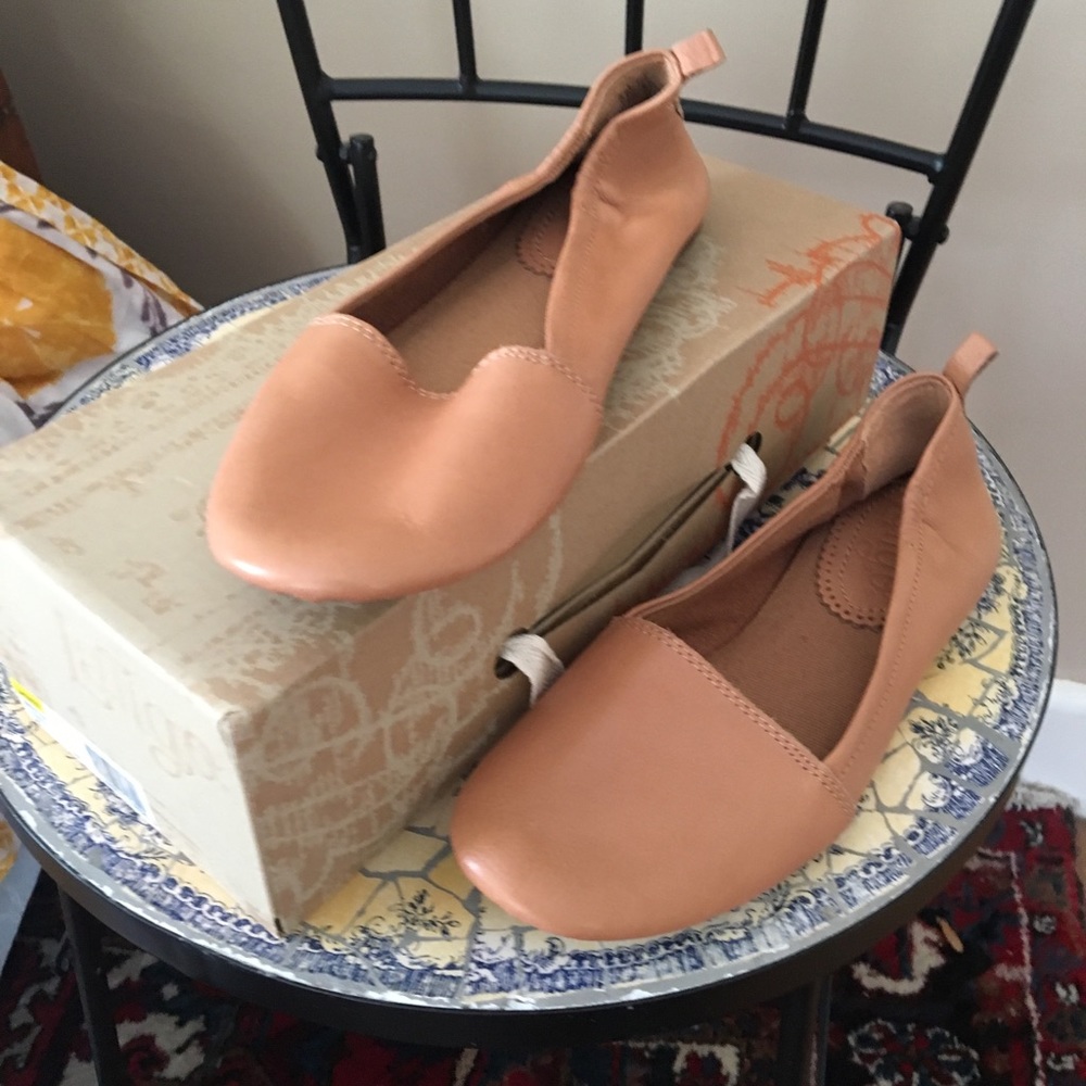 Earthy nude flats